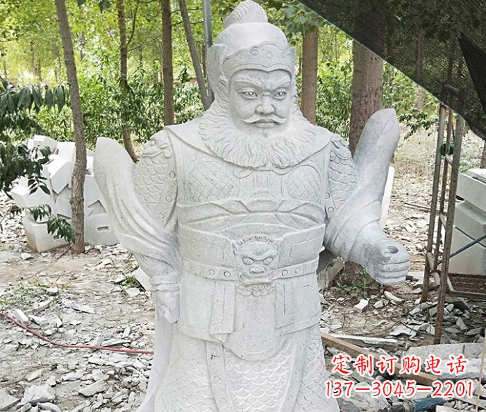 绵阳古代人物关公石雕