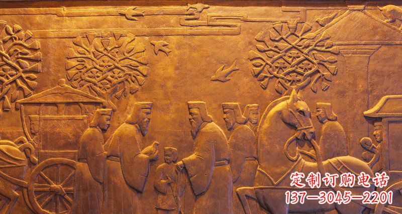绵阳古代人物和马车铜浮雕