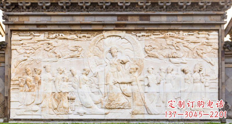 绵阳中领雕塑:古代人物石浮雕影壁