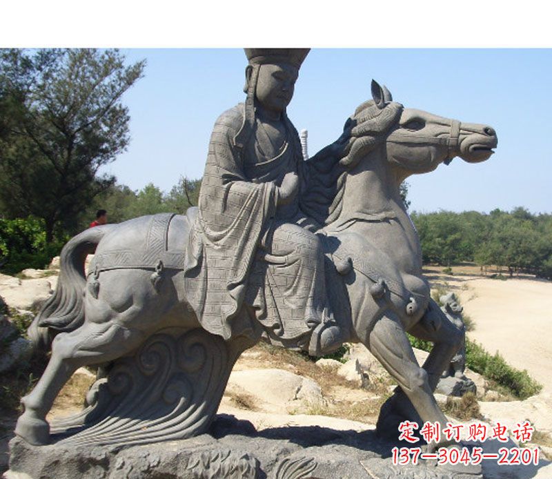 绵阳中领雕塑:古代人物唐僧骑马雕塑