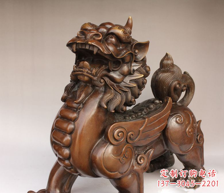 绵阳古代神兽貔貅铜雕