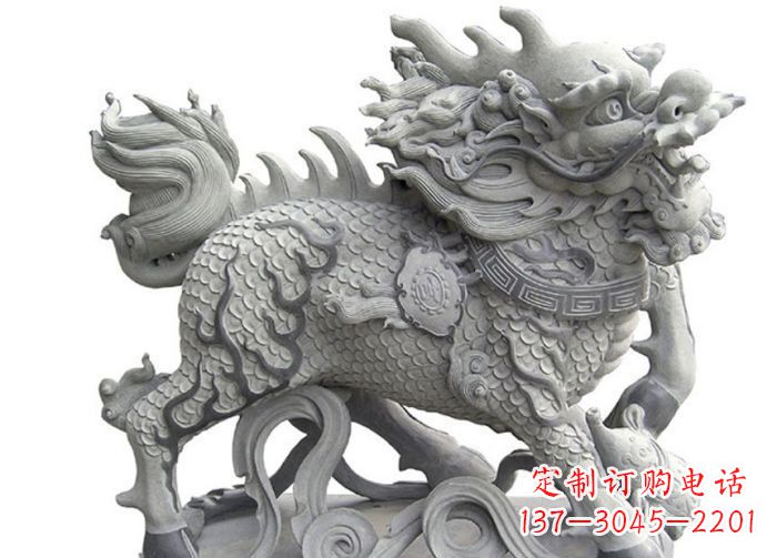 绵阳古代神兽麒麟石雕 (3)