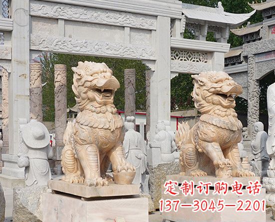 绵阳古典神麒麟石雕,传承古老文化