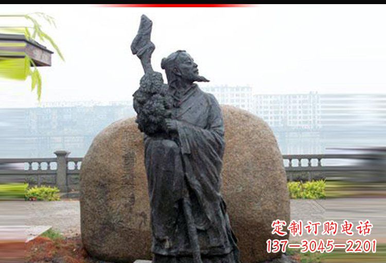 绵阳传承古代文化,陶渊明雕塑悠久记忆