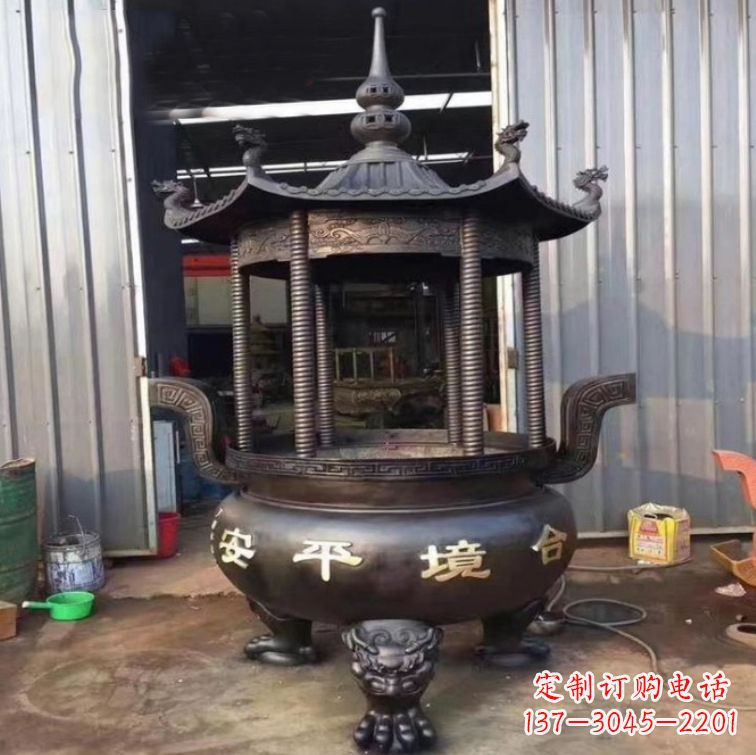 绵阳精美古代铜香炉雕塑,成就您的家庭情调