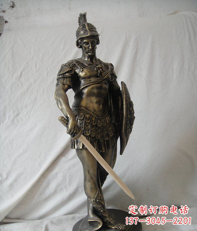 绵阳古罗马风格的玻璃钢战士雕塑