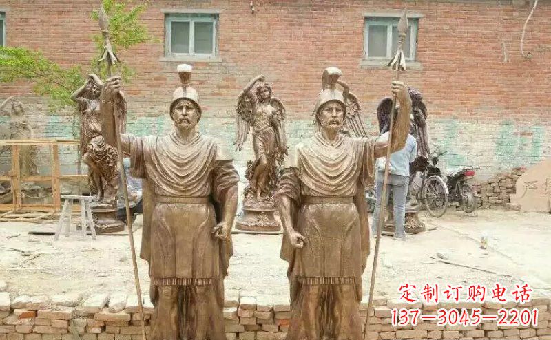 绵阳古罗马风情,精致雕刻的“战士雕塑”