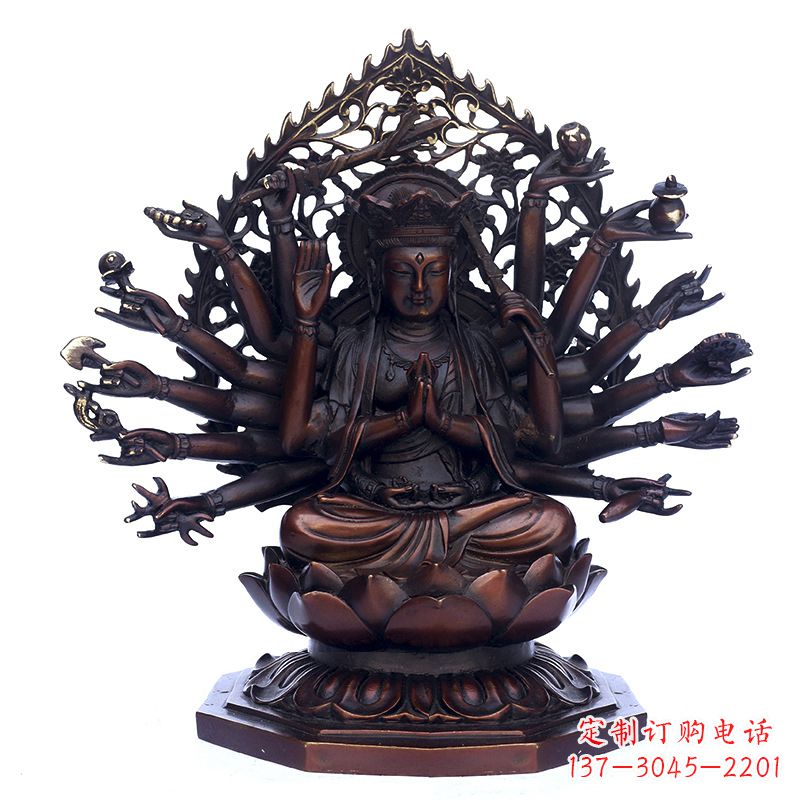绵阳精致古铜观音雕塑