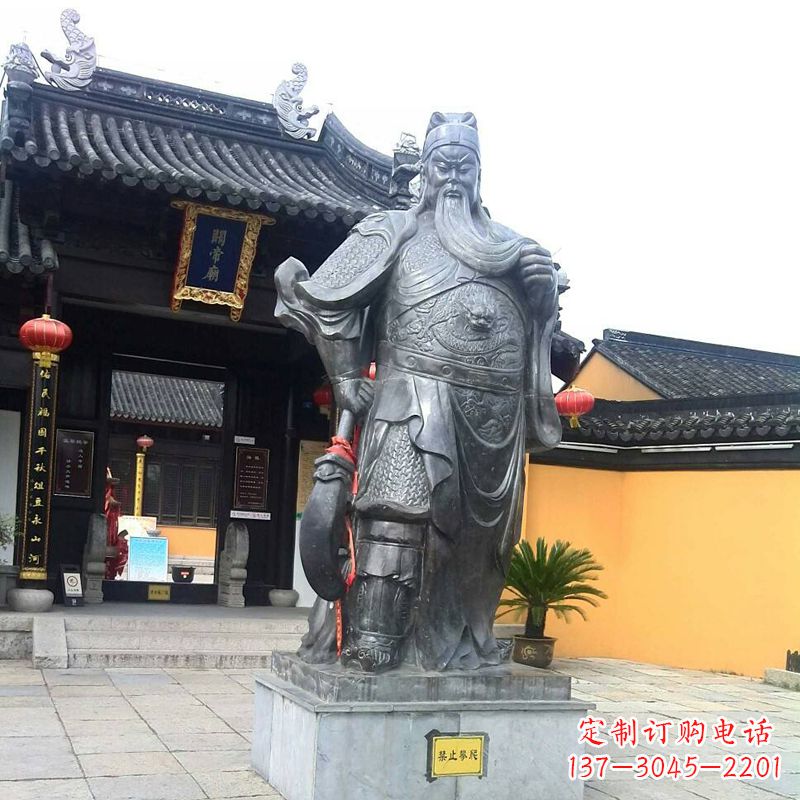 绵阳关帝庙关公神像-寺庙景点历史文化名人铜雕