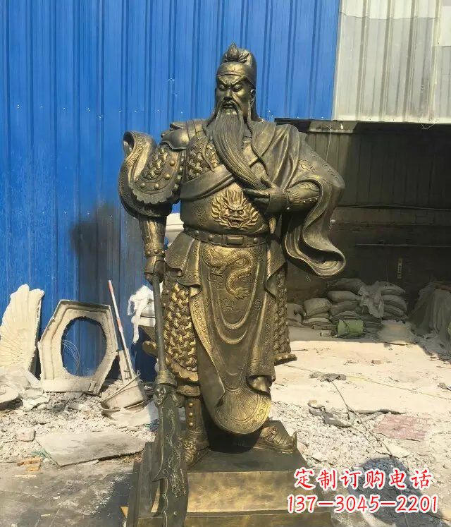 绵阳精美雕刻的关公铜雕