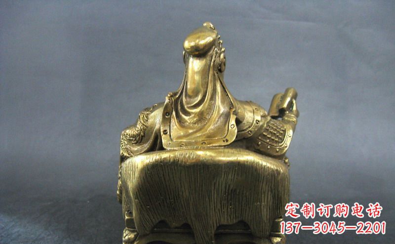 绵阳关公读春秋武财神铜雕