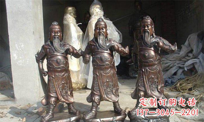 绵阳精美绝伦的关公铜雕塑