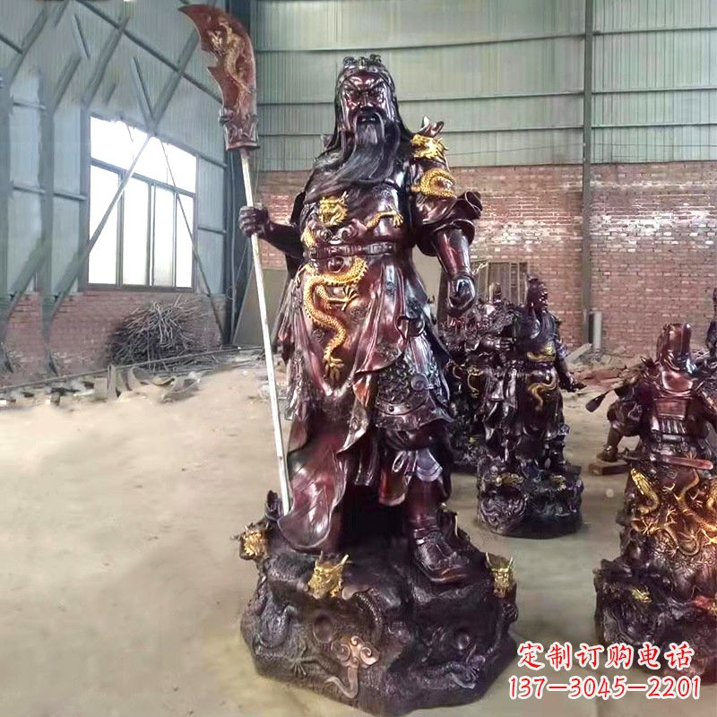 绵阳国际级铜雕作品--关公关二爷神像