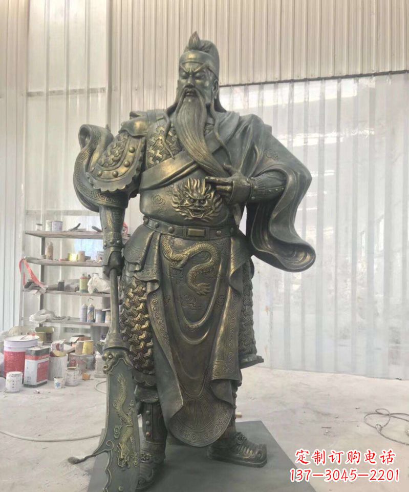绵阳关公人物铜雕12