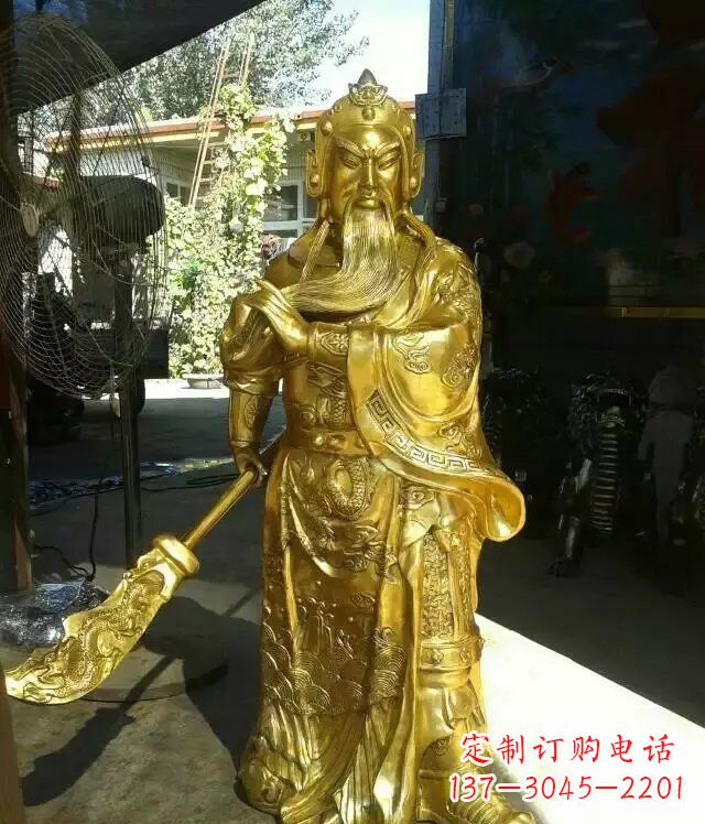 绵阳关公提刀武财神铜雕