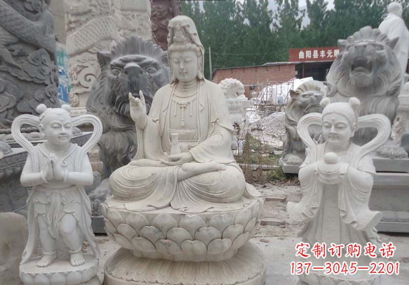 绵阳观音菩萨善财童子和龙女雕塑