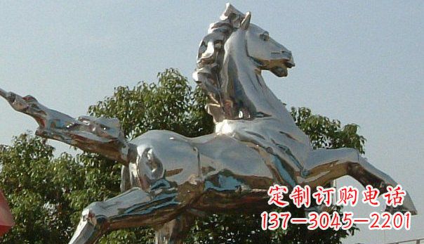 绵阳广场不锈钢奔马雕塑 (2)