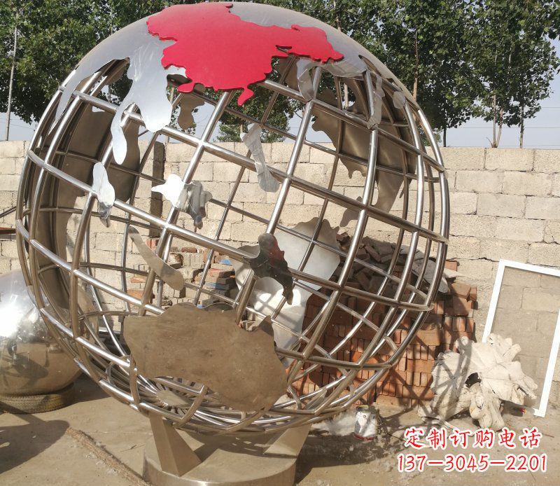 绵阳极致魅力:不锈钢抽象地球雕塑