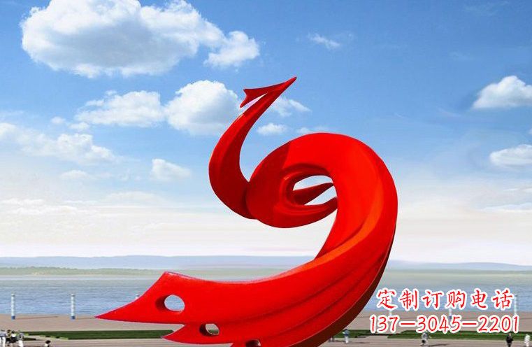 绵阳广场不锈钢抽象凤凰222
