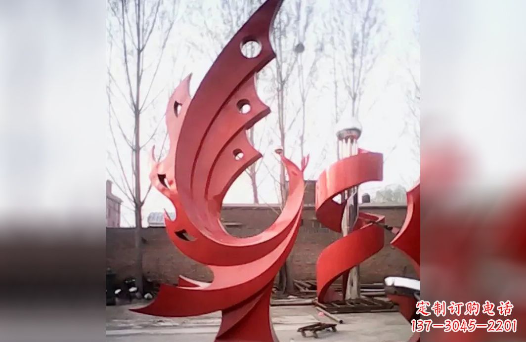绵阳广场不锈钢抽象凤凰雕塑
