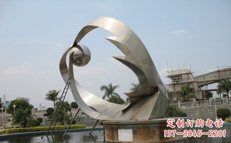 绵阳室外不锈钢喷泉雕塑