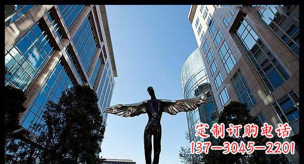 绵阳精美不锈钢抽象天使雕塑