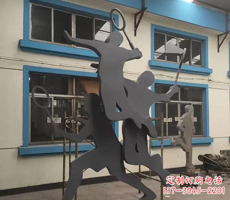 绵阳不锈钢羽毛球运动雕塑