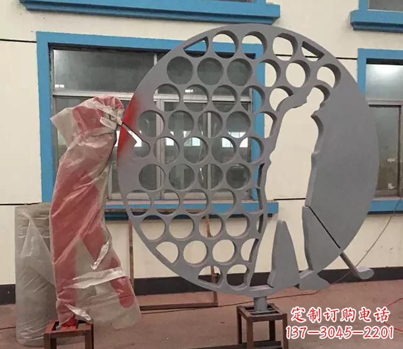绵阳精致现代风格不锈钢高尔夫雕塑