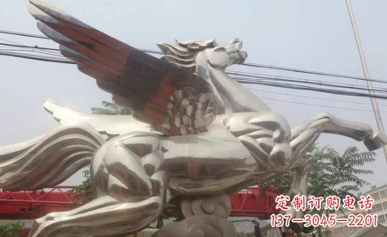 绵阳流畅优美的不锈钢飞马雕塑