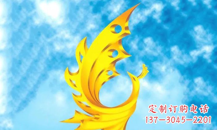 绵阳中领雕塑-不锈钢凤凰雕塑