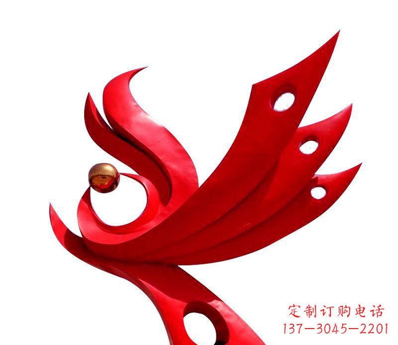 绵阳广场不锈钢凤凰社区雕塑