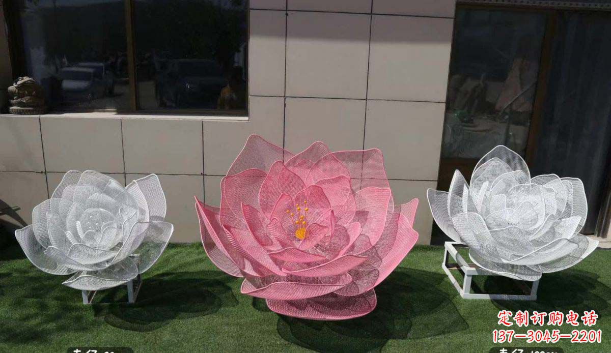绵阳广场不锈钢荷花雕塑