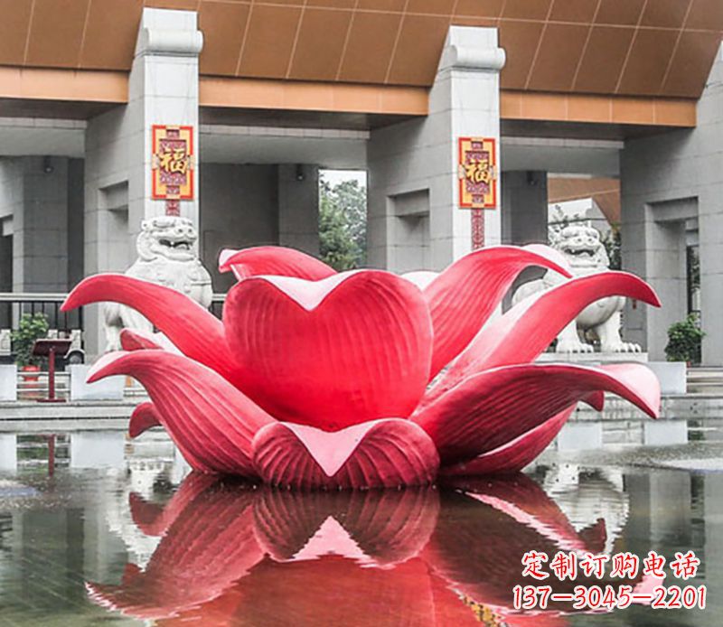 绵阳广场不锈钢荷花景观雕塑