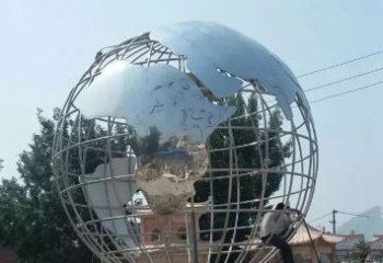 绵阳用艺术充实空间，精工制作高品质不锈钢地球仪雕塑