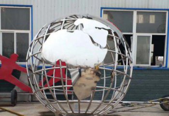 绵阳中领雕塑制作专业不锈钢地球仪景观雕塑