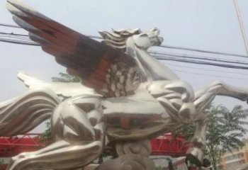 绵阳流畅优美的不锈钢飞马雕塑