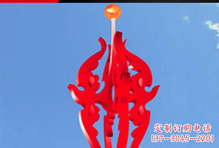 绵阳中领雕塑:唯美飘拂的不锈钢火苗雕塑