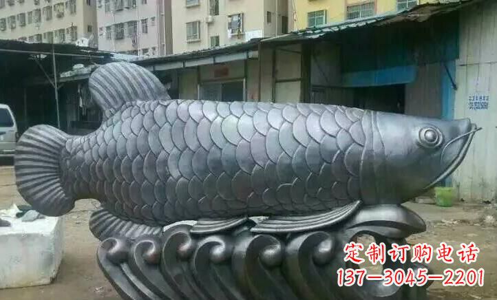 绵阳精雕细琢的不锈钢金龙鱼雕塑
