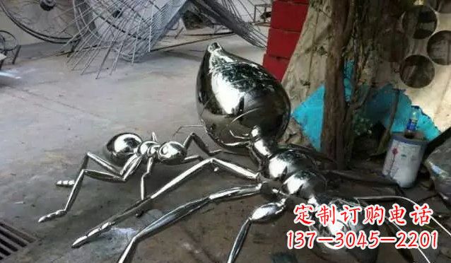 绵阳中领雕塑|不锈钢蚂蚁雕塑