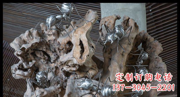 绵阳展现自然的优雅——不锈钢蚂蚁上树景观雕塑