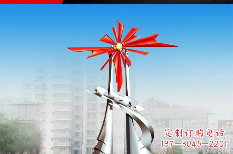 绵阳令人叹为观止的牡丹景观雕塑