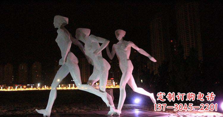 绵阳优雅靓丽的女性不锈钢跑步雕塑