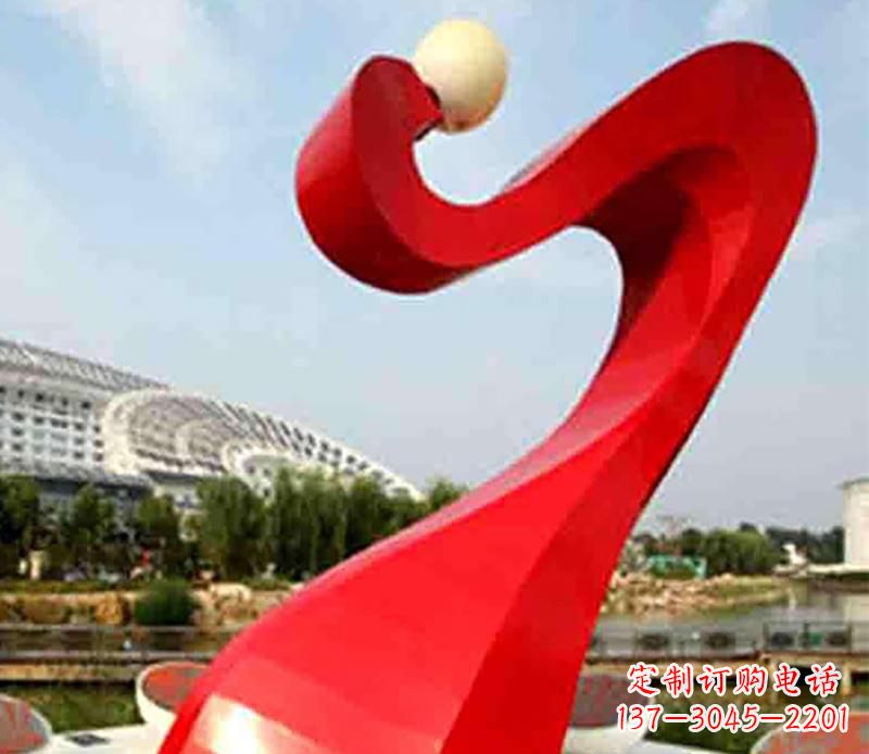 绵阳广场不锈钢飘带景观雕塑