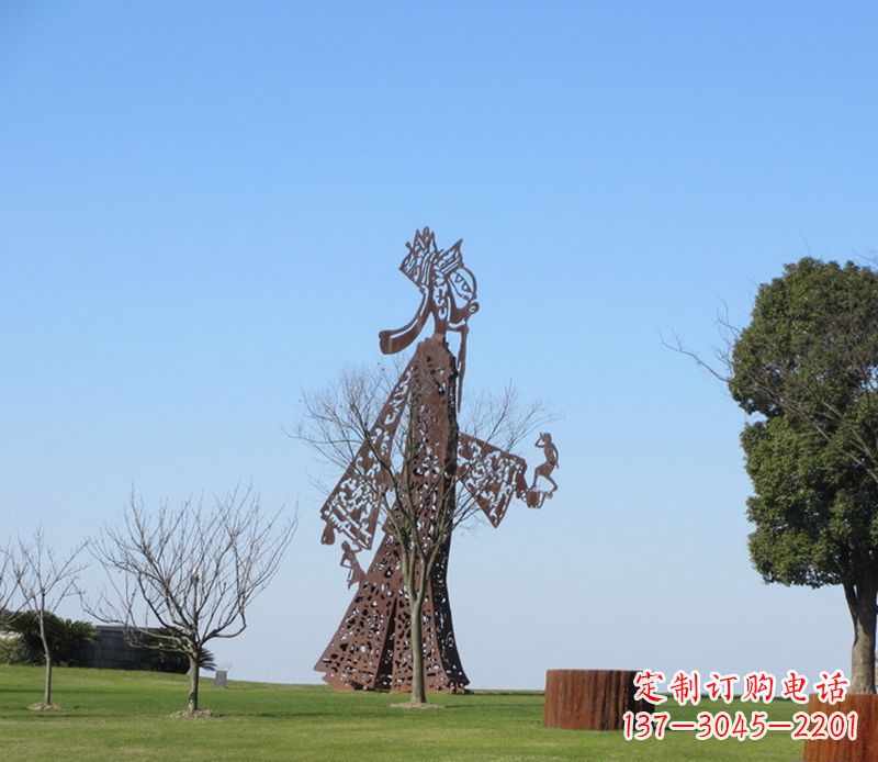 绵阳全新不锈钢艺术皮影戏雕塑