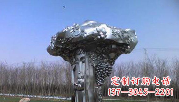 绵阳中领雕塑|不锈钢葡萄抽象雕塑