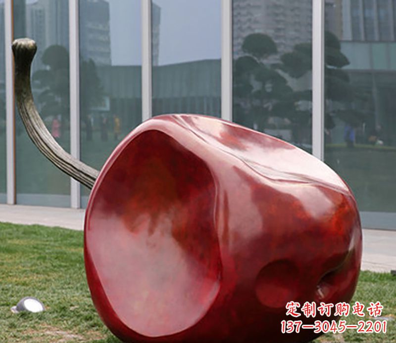 绵阳优雅大气的不锈钢苹果雕塑
