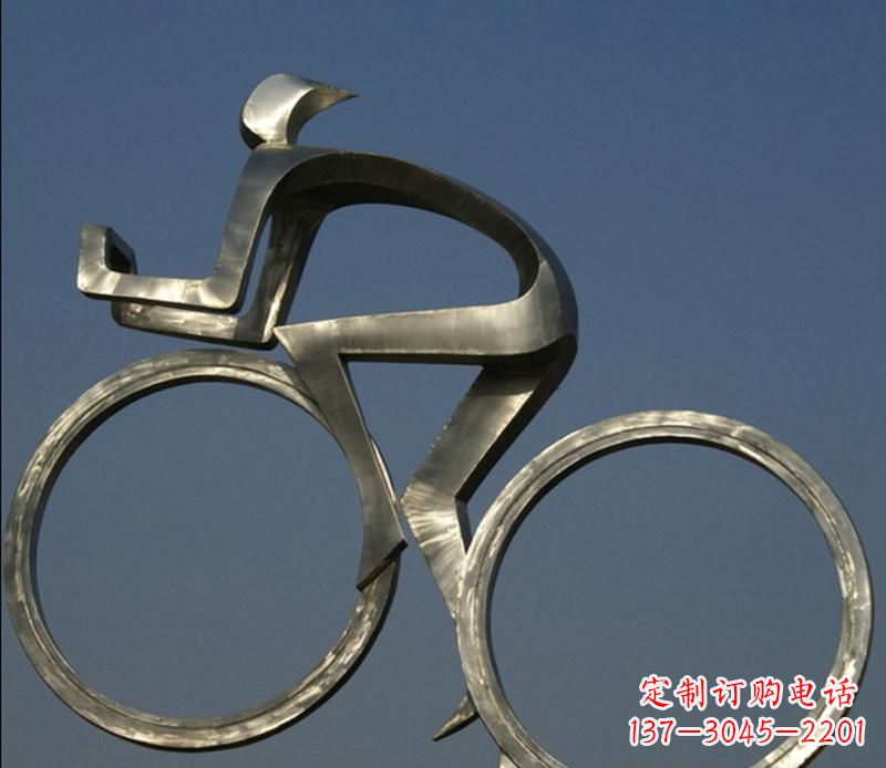 绵阳不锈钢骑自行车雕塑
