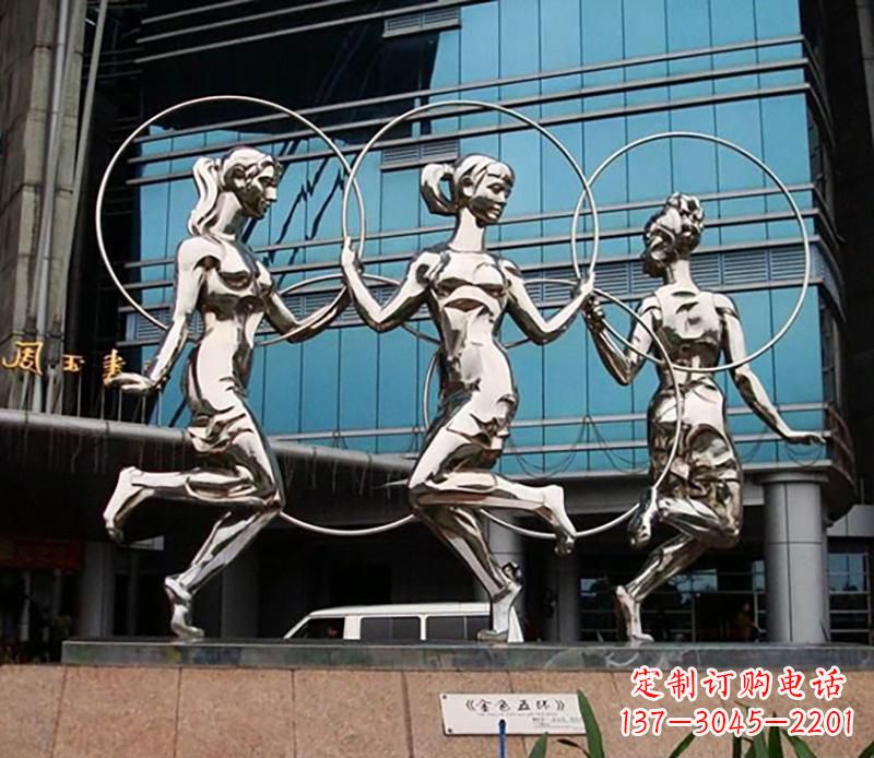 绵阳不锈钢跳舞美女雕塑