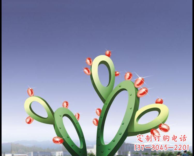 绵阳视觉焕发的不锈钢仙人掌景观雕塑