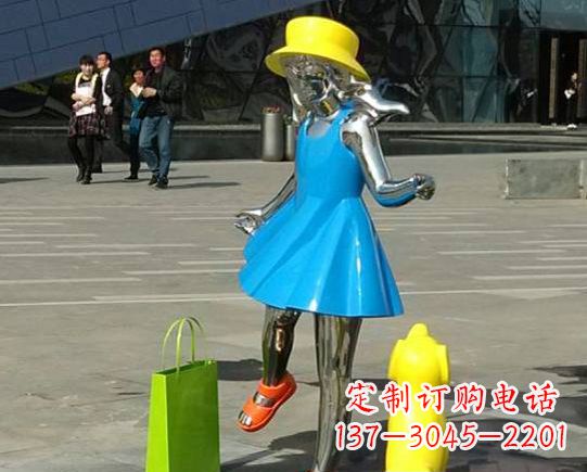 绵阳中领雕塑:极致的不锈钢小女孩雕塑